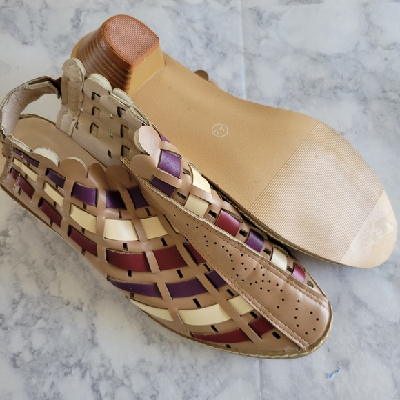 Newchic woven braided open heel boots size 11 - Picture 6 of 10